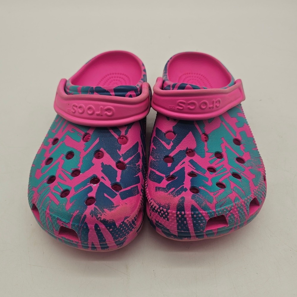 Crocs size 7 Alpargatas pink and teal croc EUC  Rare possibly international - Picture 2 of 5
